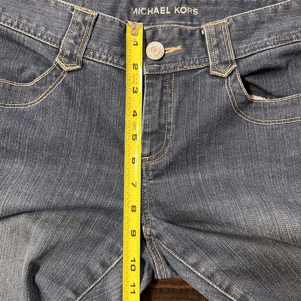 Michael Kors Women's Bootcut Jeans Size 10 Button Flap Pockets Medium Wash